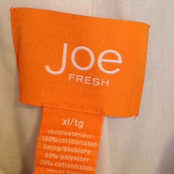 Joe Fresh Women's Rain Coat Size XL Cotton Lightweight Lined Pockets Summer Fall - Picture 7 of 11